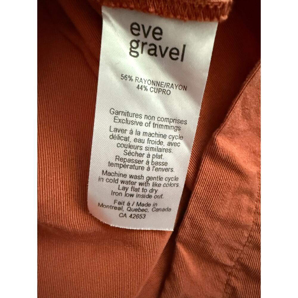Eve Gravel Sonora Cinch Waist Dress Burnt Orange Pockets Size Small - Picture 13 of 13
